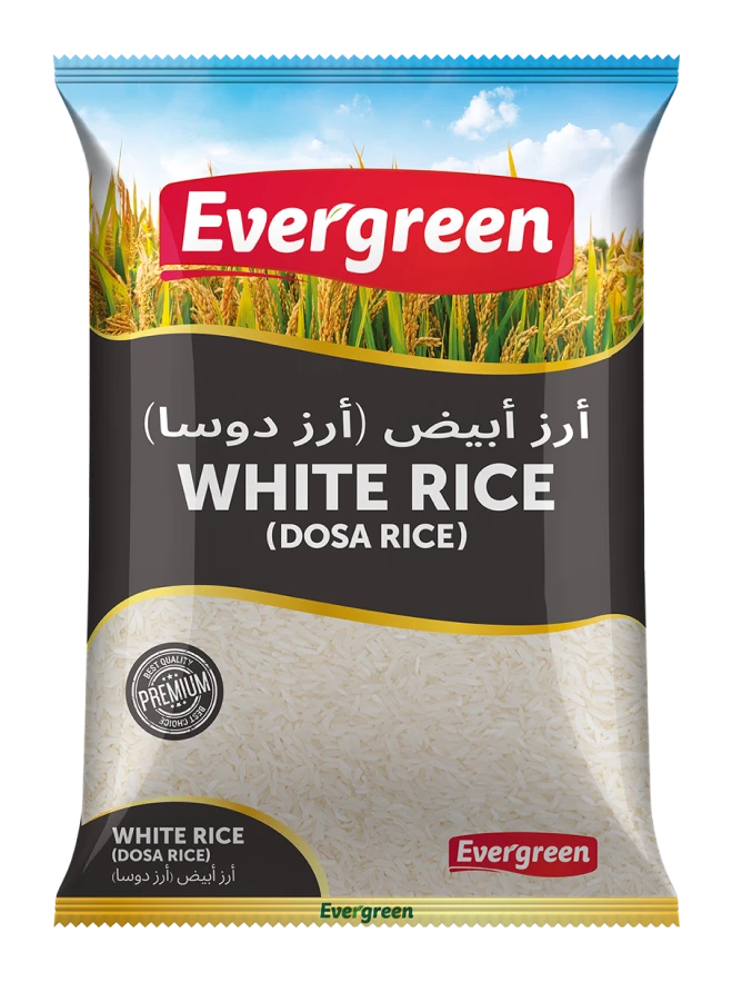 white rice evergreen